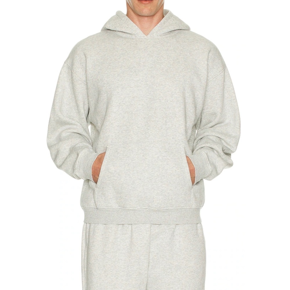 SKIMS Cotton Fleece Classic Hoodie in Light Heather Grey Size 2XL NWT